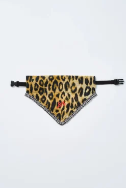 adjustable dog neckerchief - leopard u0026 gingham