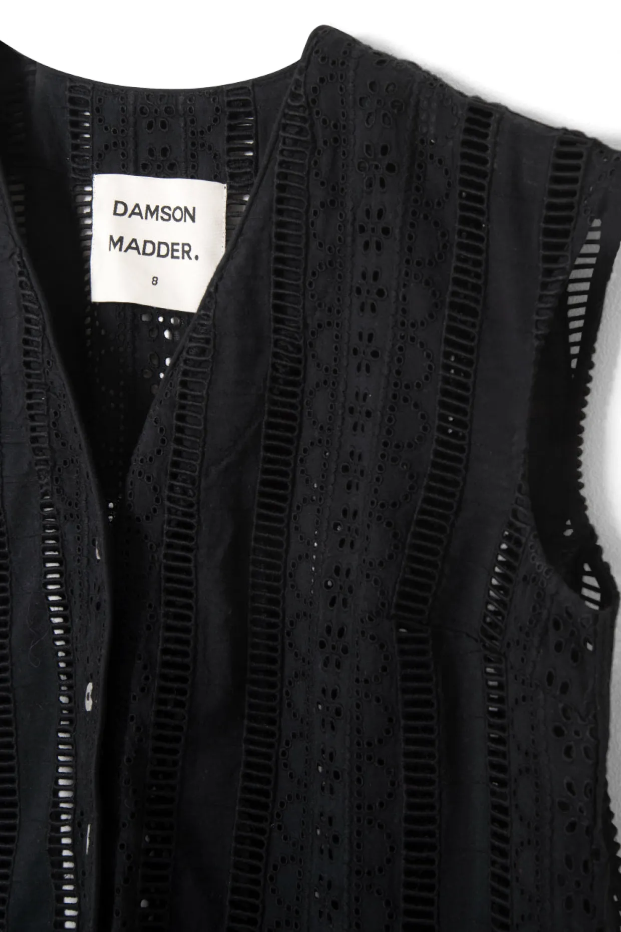 alys vest - black broderie