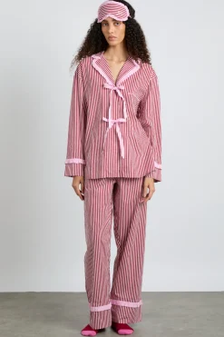 antonella pj set- red stripe