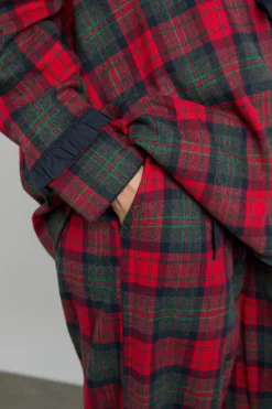 antonella pj set- red tartan
