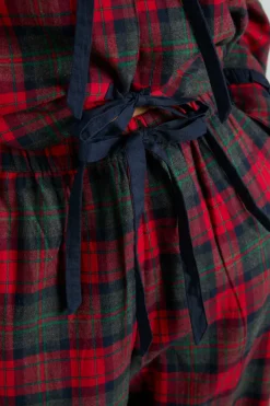 antonella pj set- red tartan