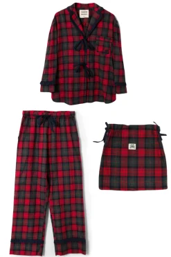antonella pj set- red tartan