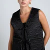 arte reversible gilet - black u0026 pink satin