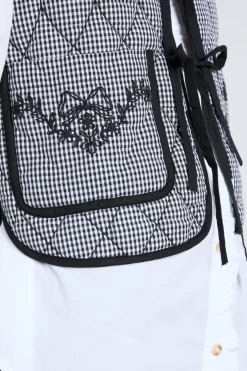 arte reversible gilet - black gingham