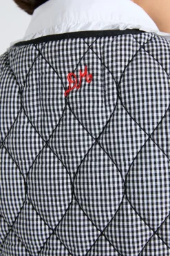 arte reversible gilet - black gingham