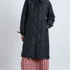 aubrey quilted coat- black bows