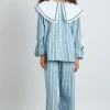 barbara pj set- blue stripe