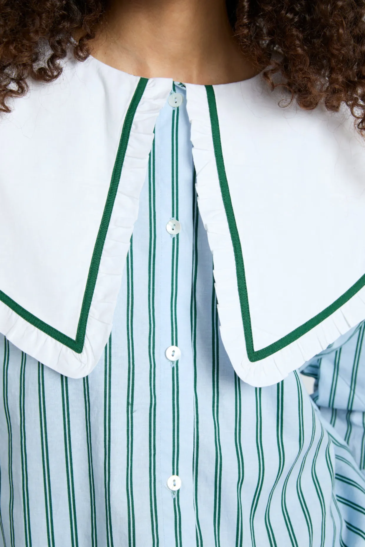 barbara pj set- blue stripe