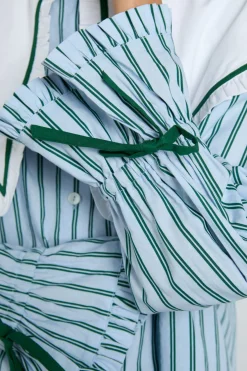barbara pj set- blue stripe