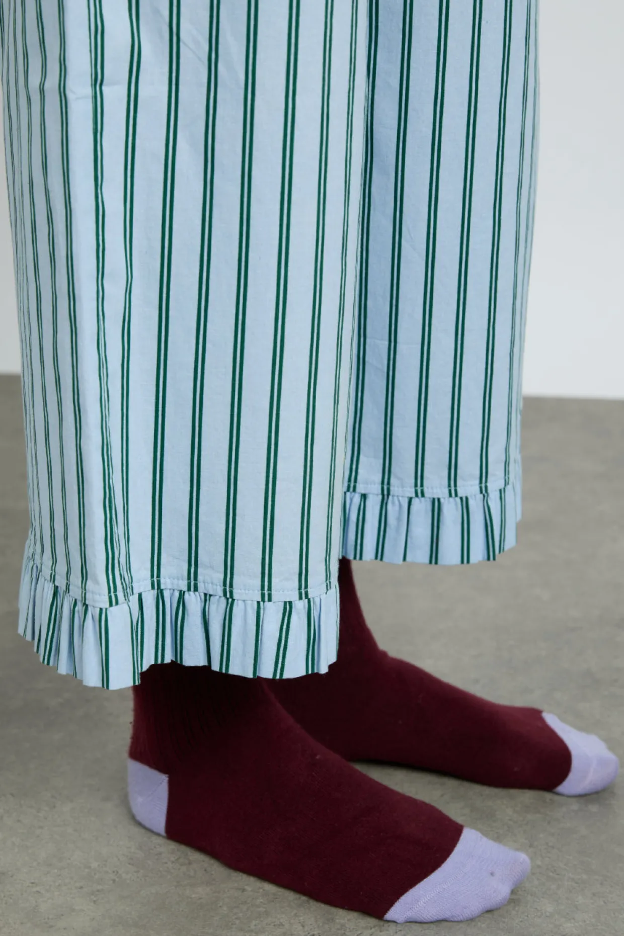 barbara pj set- blue stripe