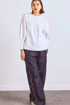 beatrice victoriana blouse- white