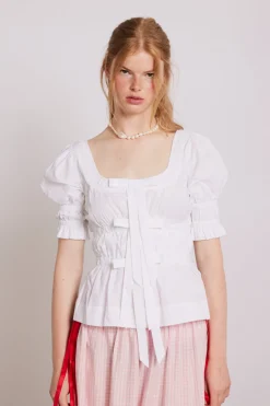 bianca blouse - white