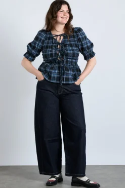 bluebelle blouse - navy check