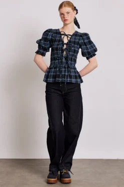 bluebelle blouse - navy check