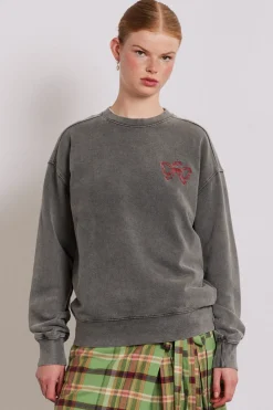 bow logo crew neck sweat