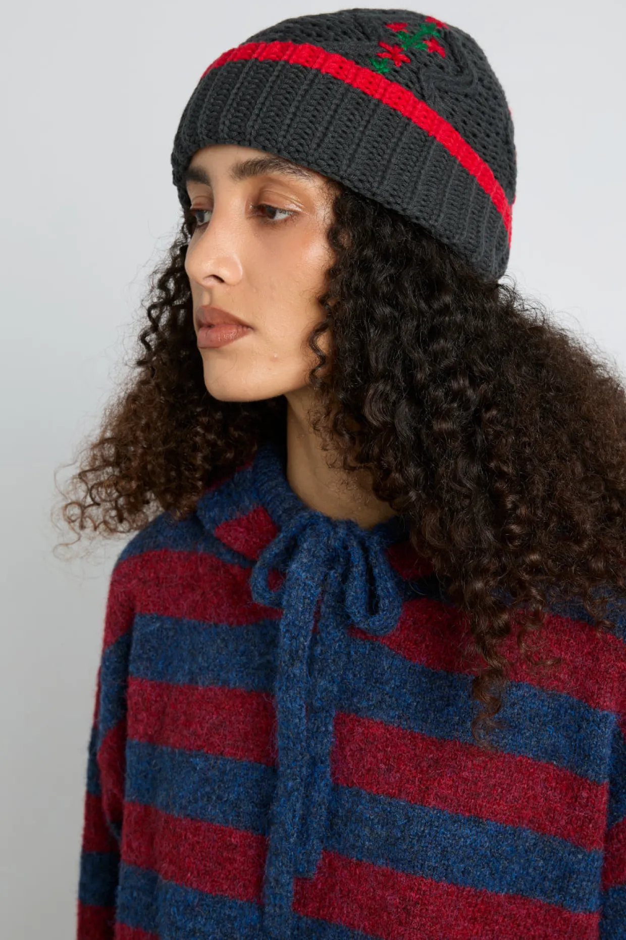 cable knit grandpa beanie