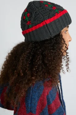 cable knit grandpa beanie