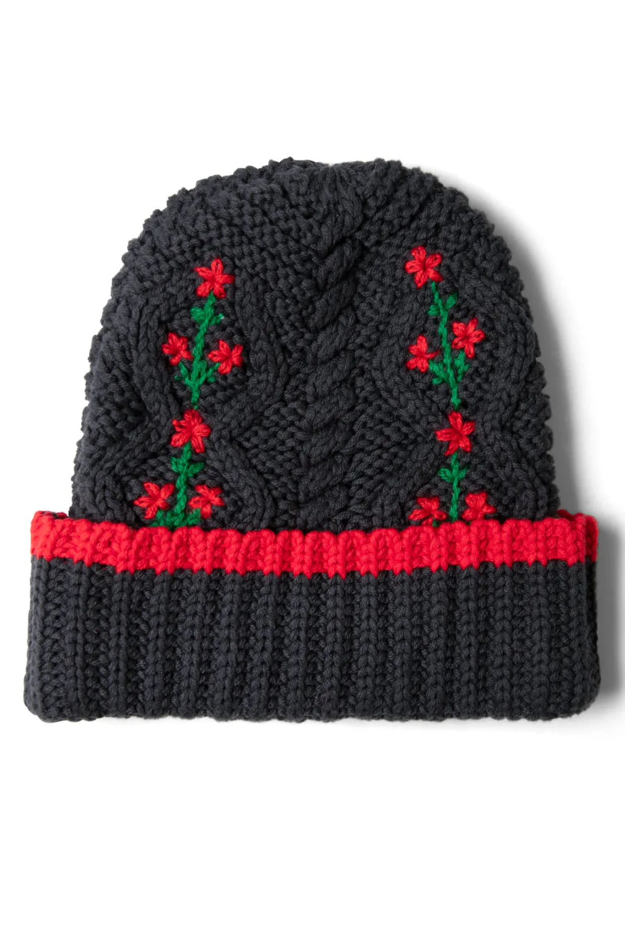 cable knit grandpa beanie