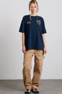 cafe pronto boyfriend tee - navy