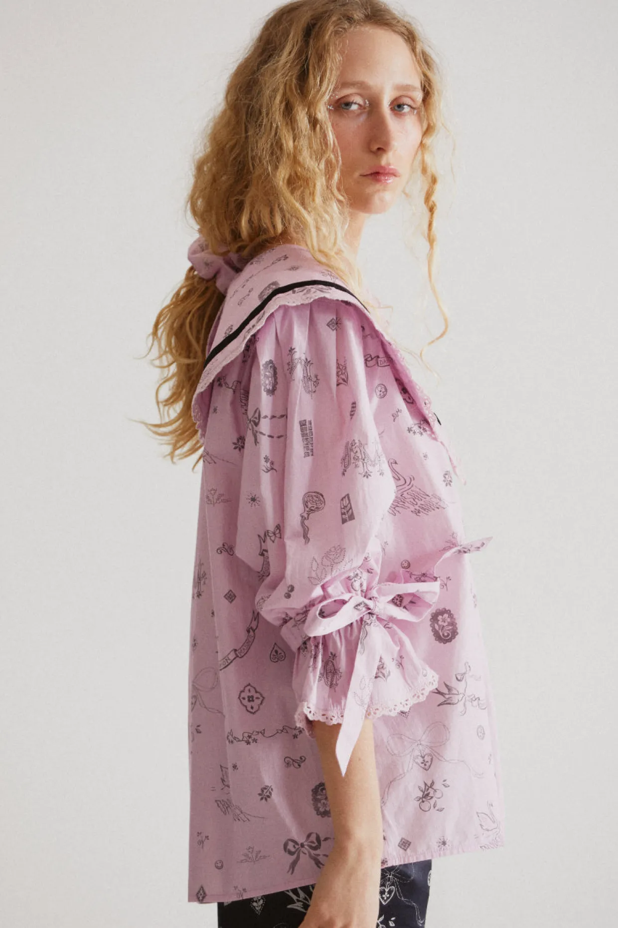 candice blouse - in symbols print