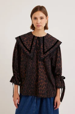 candice blouse - leopard
