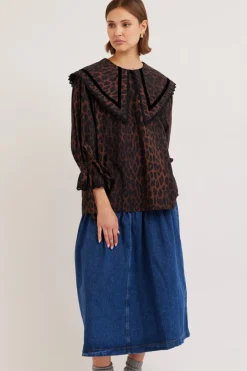 candice blouse - leopard