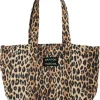 canvas leopard tote bag
