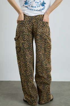 cargo jeans - leopard