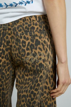 cargo jeans - leopard