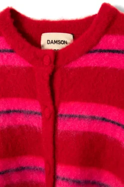 cece stripe cardigan - red u0026 pink stripe