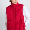 celeste gilet - chilli red