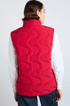 celeste gilet - chilli red