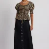 charley denim skirt - dark indigo