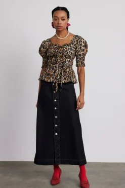 charley denim skirt - dark indigo