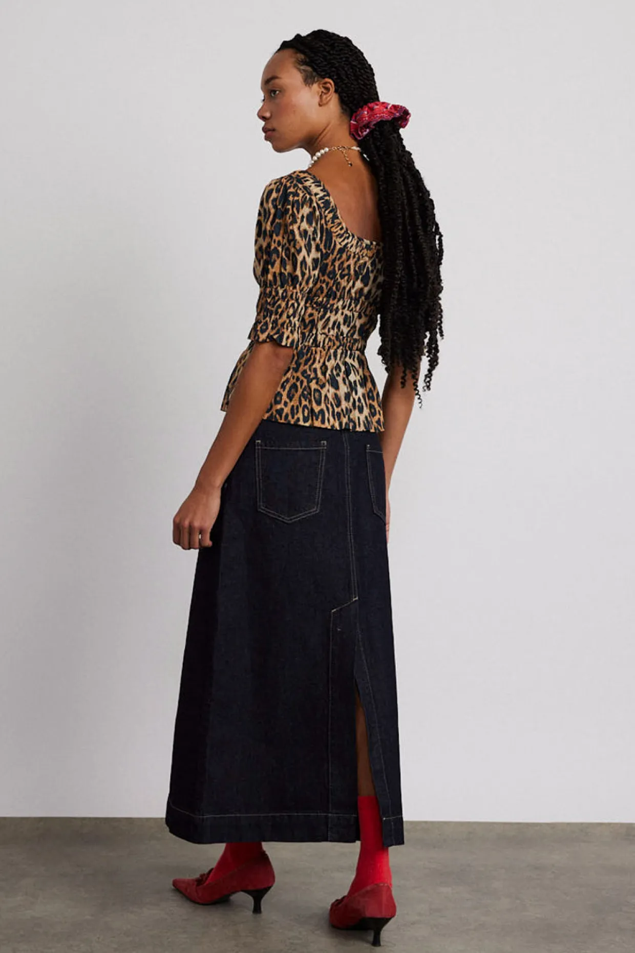 charley denim skirt - dark indigo