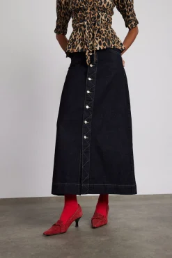 charley denim skirt - dark indigo