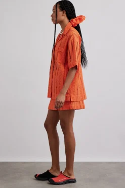 chlo shirt - orange broderie