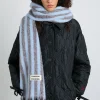 chocolate u0026 baby blue fluffy stripe scarf
