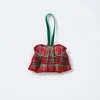 christmas tree decoration - red check blouse