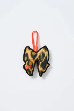 christmas tree decoration - leopard bow