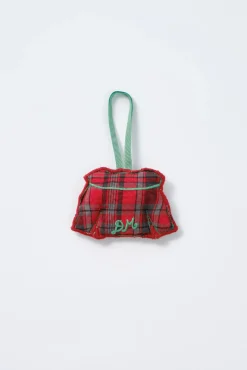 christmas tree decoration - red check blouse