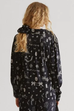 clairo blouse - symbol print