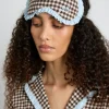 damson pj eye mask - brown gingham