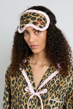 damson pj eye mask - leopard
