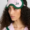 damson pj eye mask - pink symbols