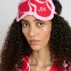 damson pj eye mask - red bows