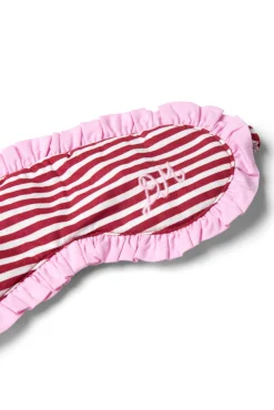 damson pj eye mask - red stripe