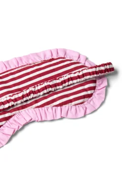 damson pj eye mask - red stripe