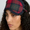 damson pj eye mask - red tartan