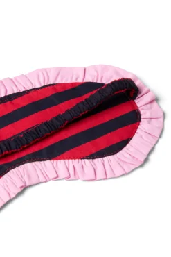 damson pj eye mask - red/navy stripe